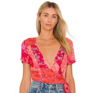 NWT Free People Ashley Top in Fun Combo - size large